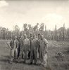 L to R: R. Olsen, unknown, Vierling, Sgt. Blackstock, Williams, Houston, Burnett, in Montagnard Village